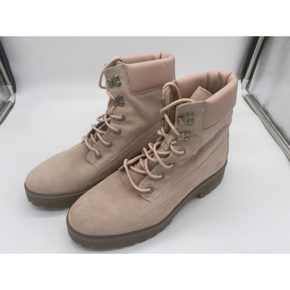 Timberland Women's CARNABY COOL 6'' Work Combat Boots A1SKA (Sz 10) Pink Suede
